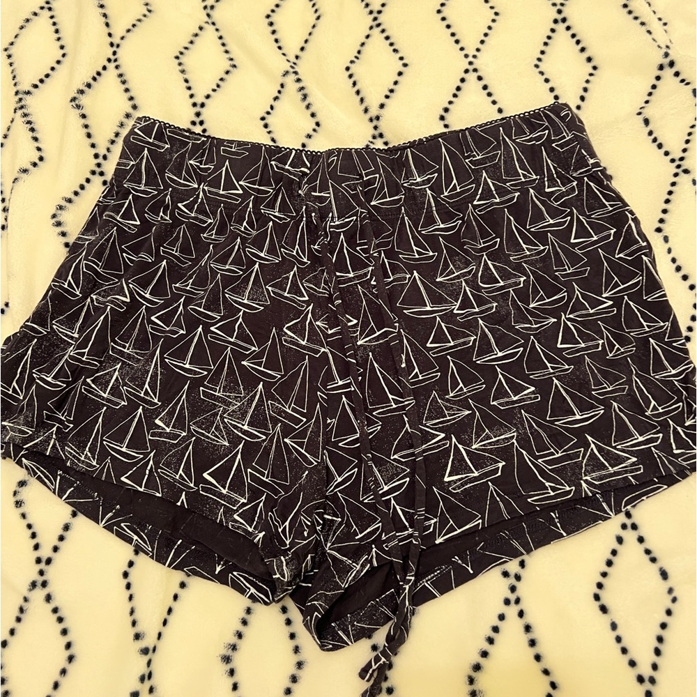 nautica type blue and white pajama shorts